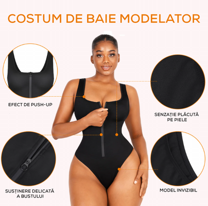 Costum de Baie "One Piece" Modelator, Compresie și Push-up - DWP Fitness